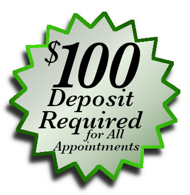 Fifty Dollar Deposit Required for All Appoinments